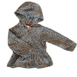 Carter's Leopard Print Zip-Up Hoodie Leopard Print Hooded jacket size 24 months
